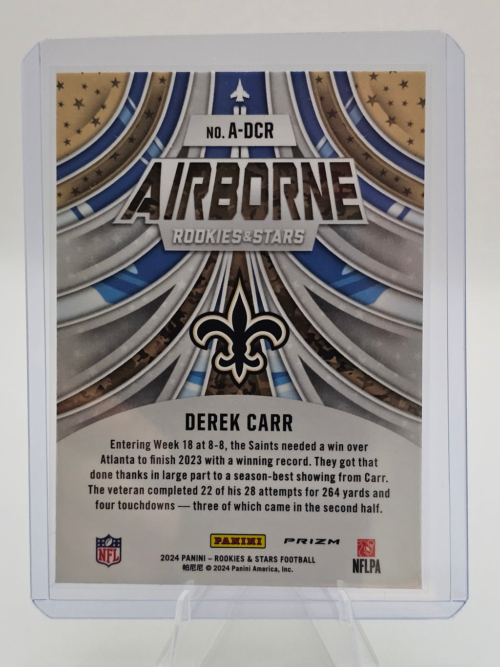 2024 Panini Rookies & Stars Airborne Longevity #A-DCR Derek Carr