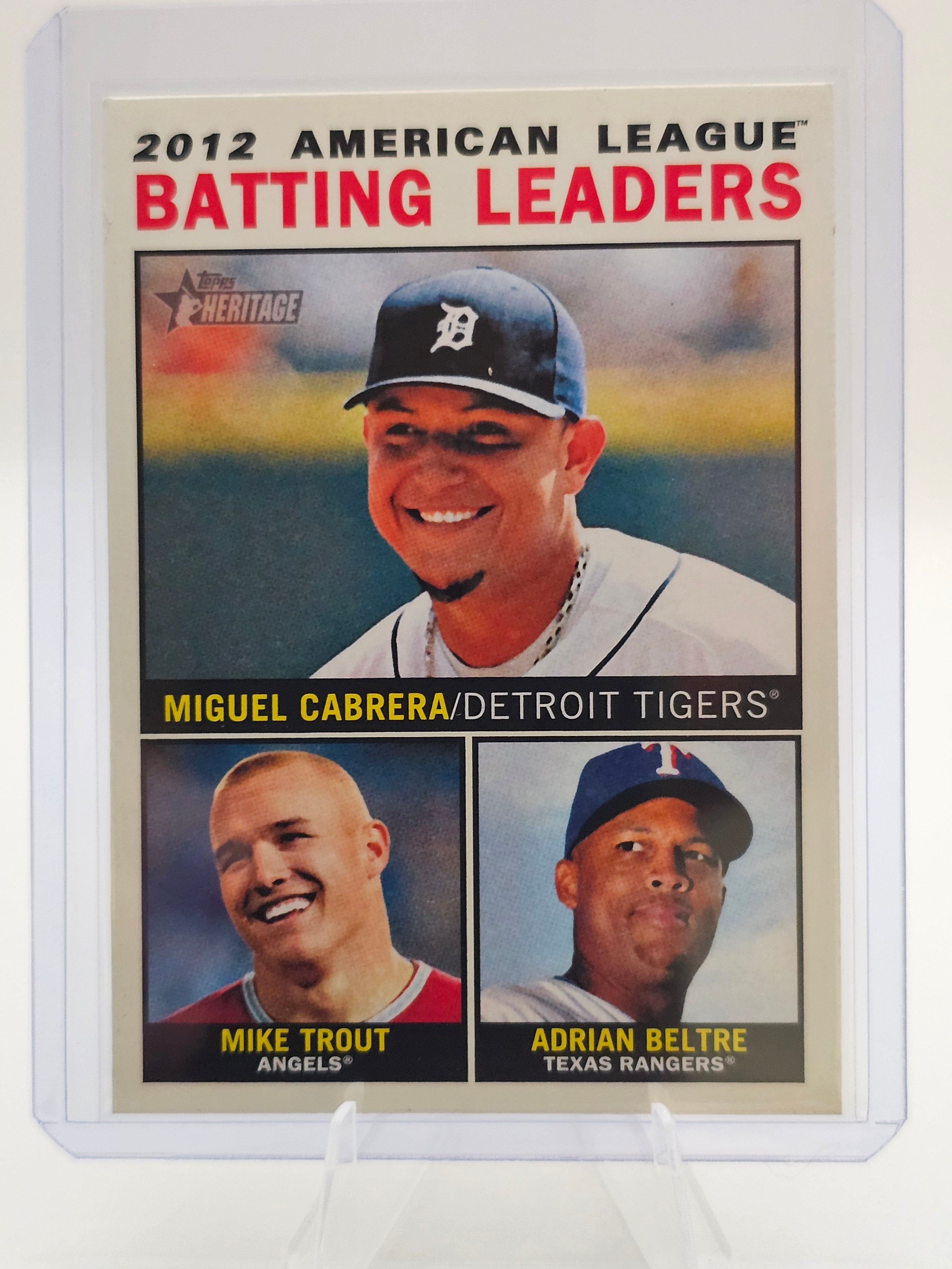2013 Topps Heritage #8 Miguel Cabrera Mike Trout Adrian Beltre