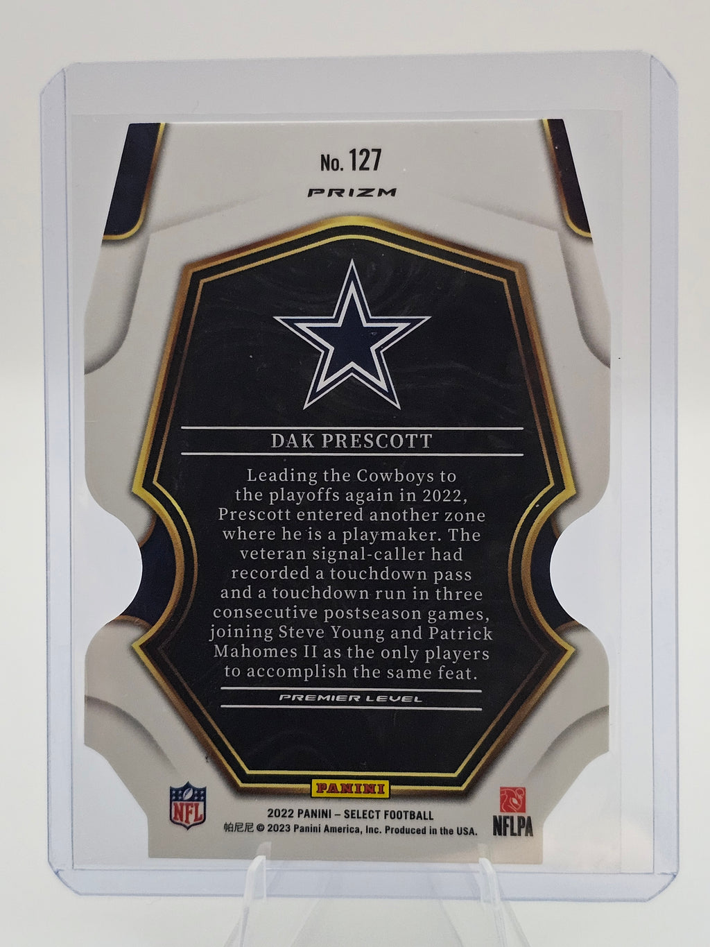2022 Panini Select Premier Level Silver Prizm Die-Cut #127 Dak Prescott