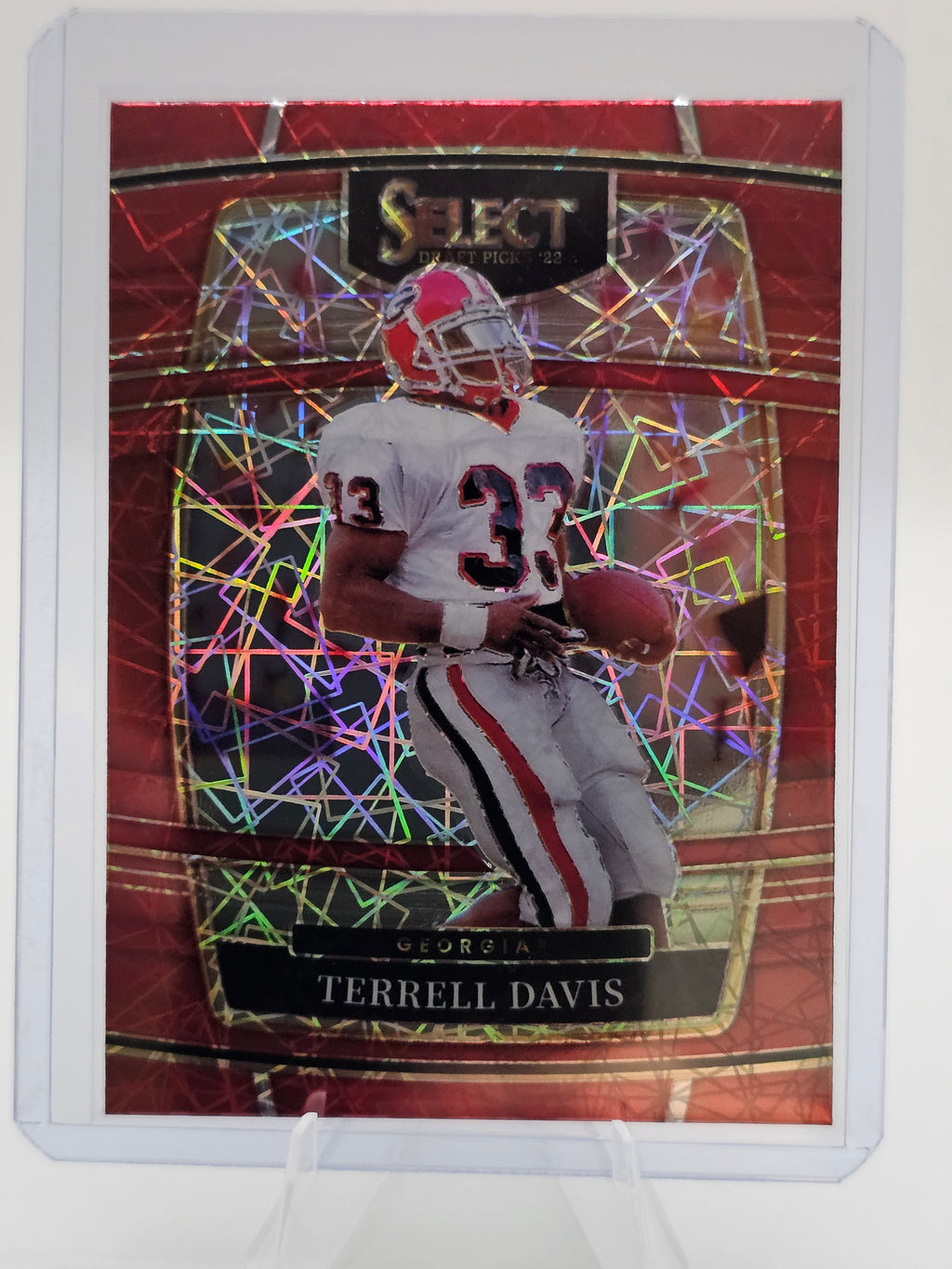 2022 Panini Select Draft Picks Concourse Red Lazer Prizm #57 Terrell Davis