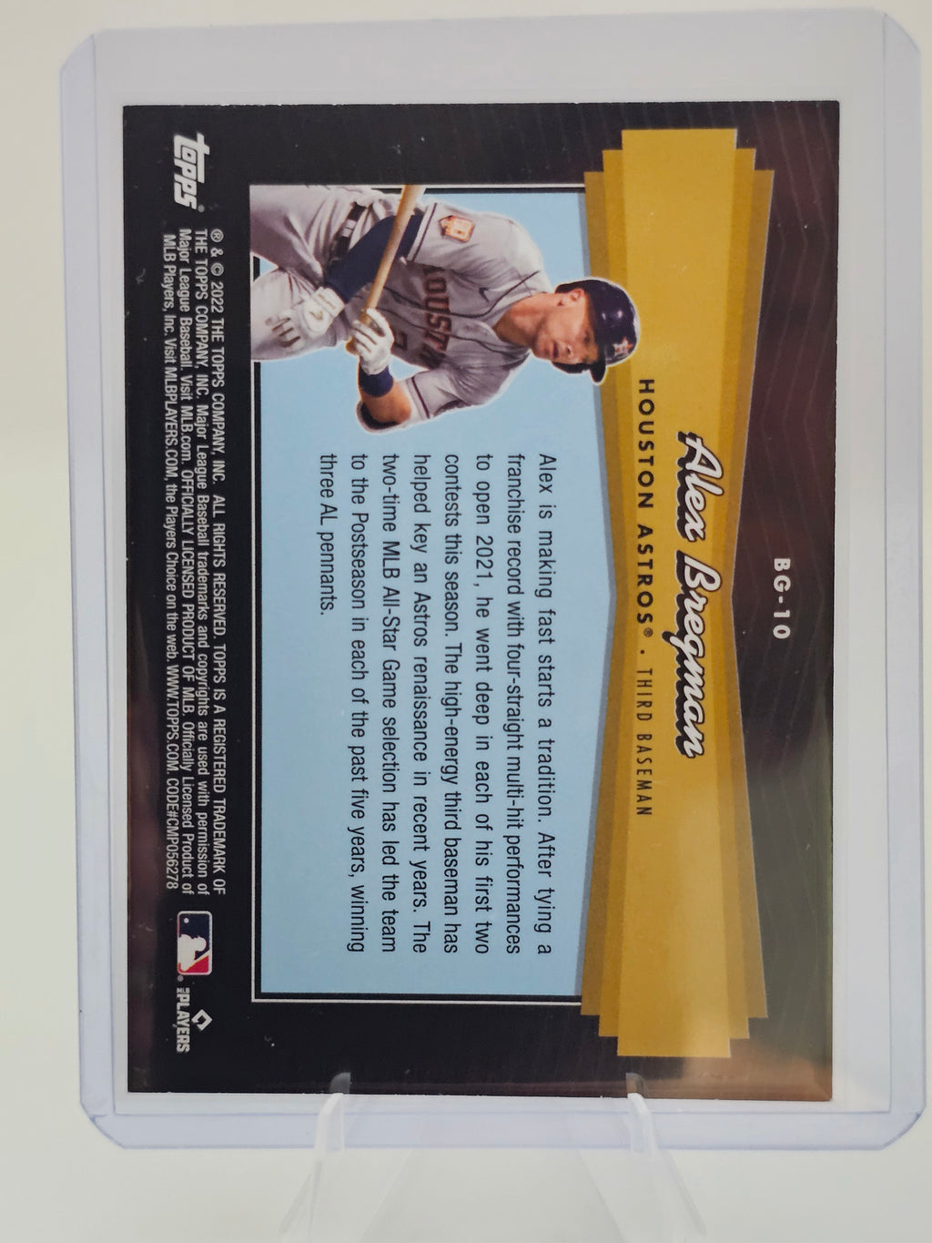 2022 Topps Update Topps Black Gold #BG-10 Alex Bregman Houston Astros