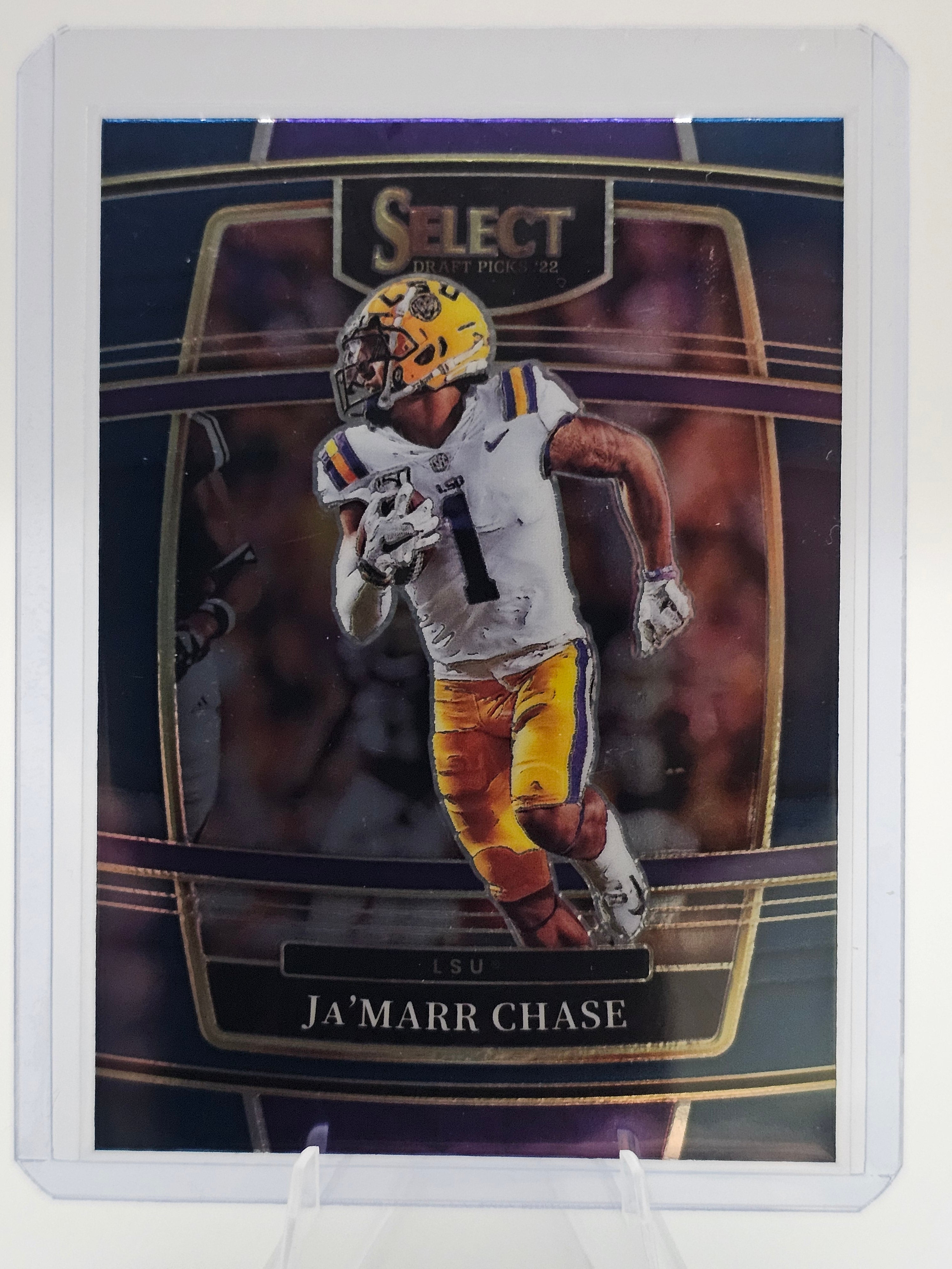 2022 Panini Select Draft Picks Concourse Blue Prizm #82 Ja'Marr Chase