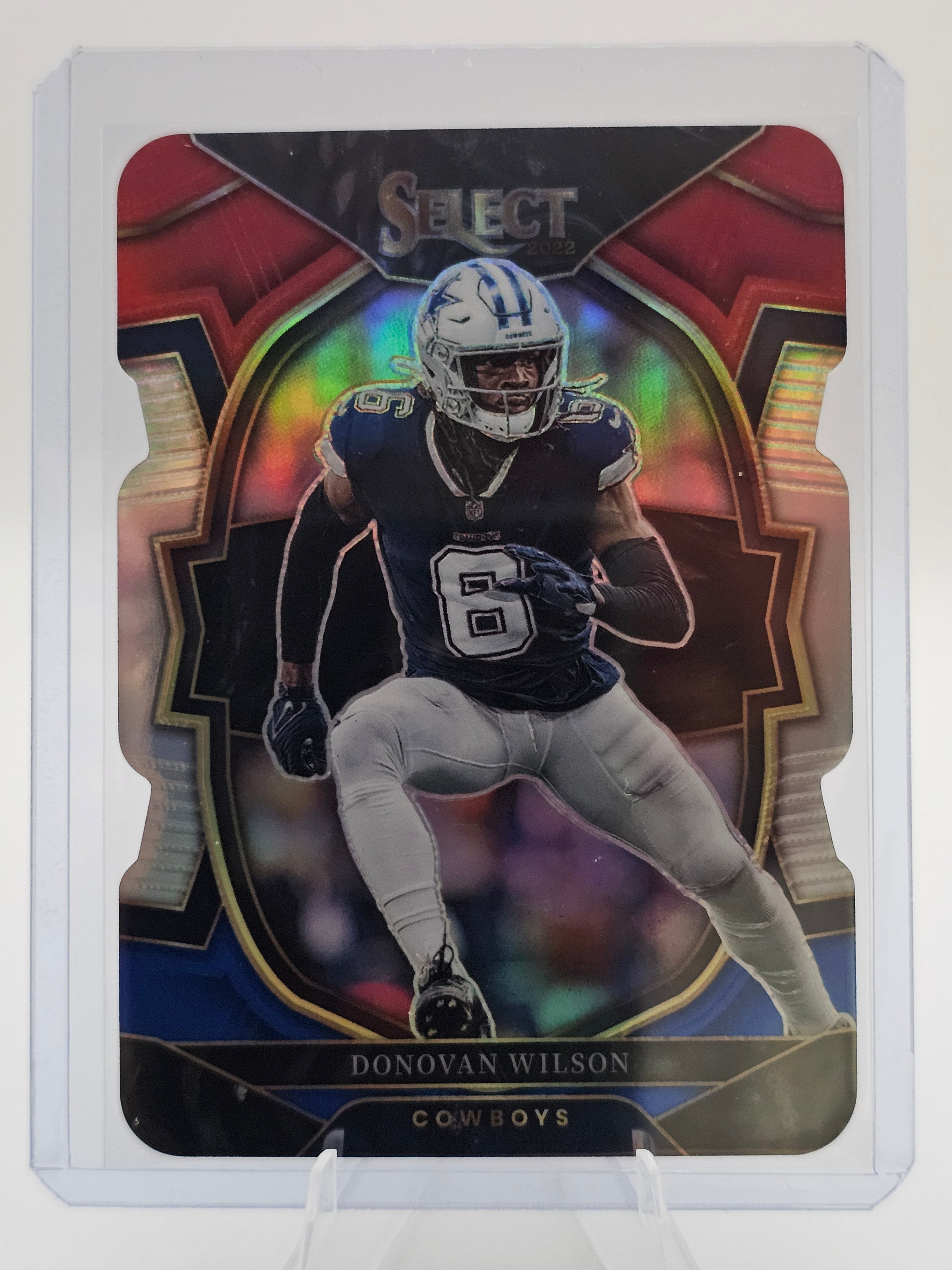 2022 Panini Select Concourse Red & Blue Prizm Die-Cut #86 Donovan Wilson