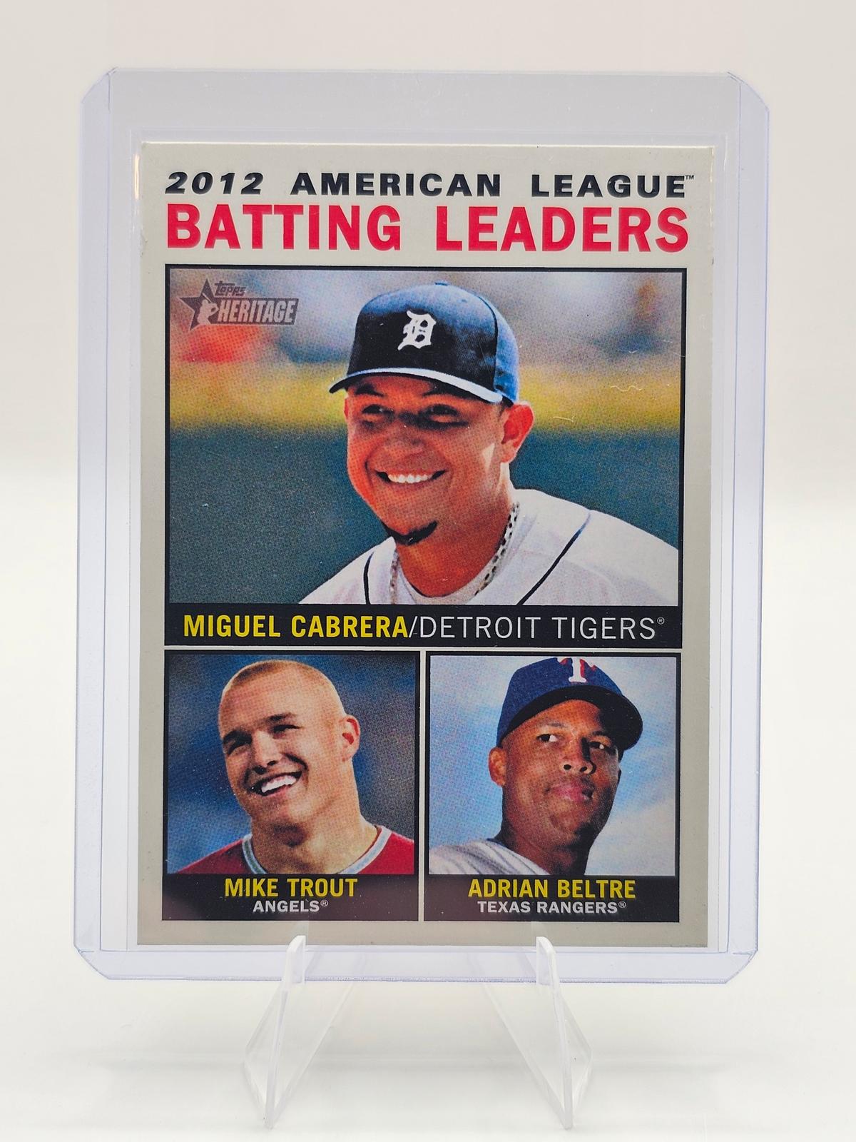 2013 Topps Heritage #8 Miguel Cabrera / Mike Trout / Adrian Beltre