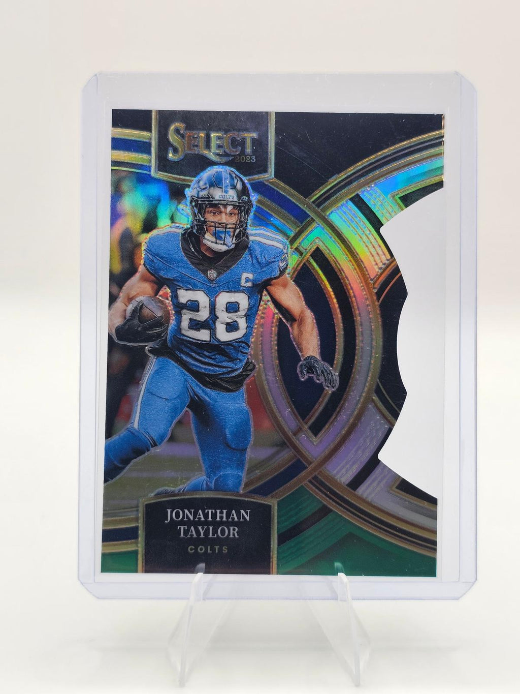 2023 Panini Select #127 Jonathan Taylor Black & Green Prizm Die-Cut
