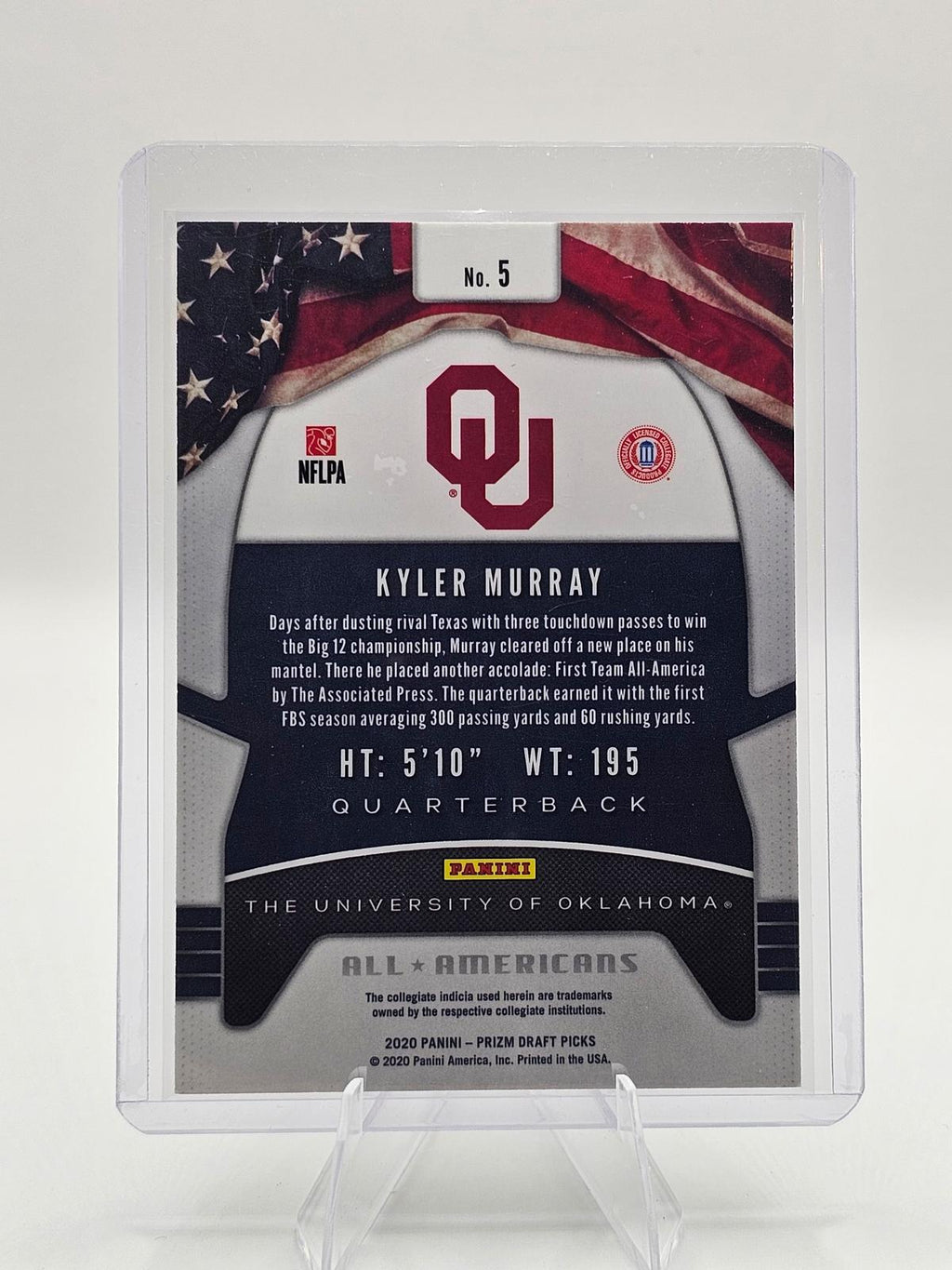 2020 Panini Prizm Draft Picks #5 Kyler Murray All-Americans