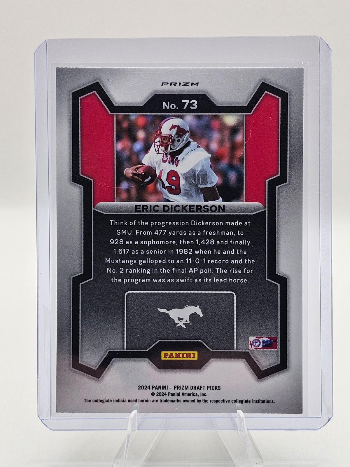 2024 Panini Prizm Draft Picks #73 Eric Dickerson Purple Wave Prizm