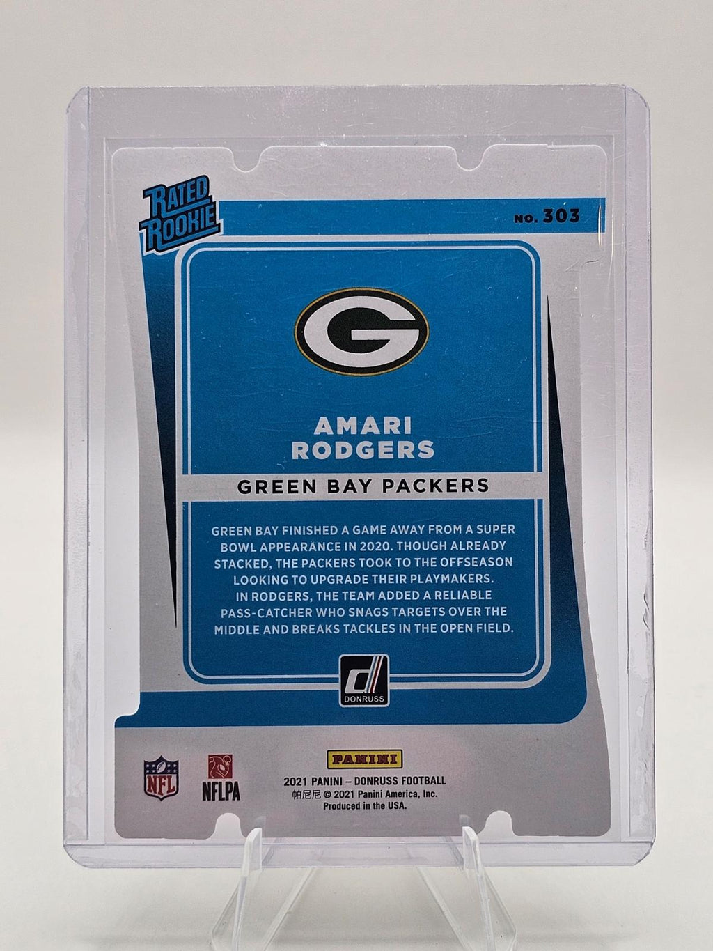 2021 Donruss #303 Amari Rodgers Press Proof Premium #/25