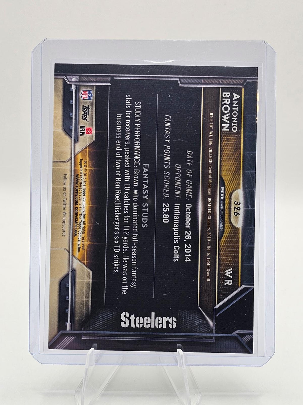 2015 Topps #326 Antonio Brown 60th Anniversary